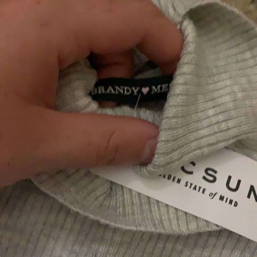 3️⃣for50 Brandy Melville Gray Silver Turtleneck S - Picture 4 of 4